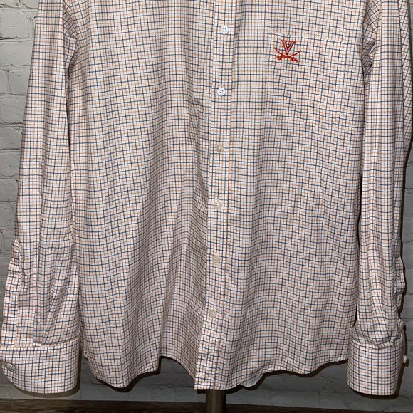 VIRGINIA CAVALIERS MEN'S LONG SLEEVE BUTTON UP DRESS SHIRT SIZE XL 43-44 - Picture 10 of 12